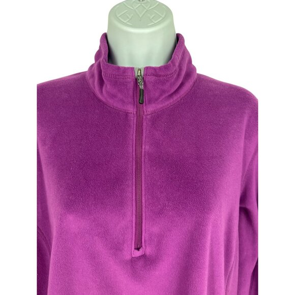 REI Co-Op Womens Purple Fleece Pullover 1/4 Zip Long Sleeve Jacket XXL - Picture 3 of 9